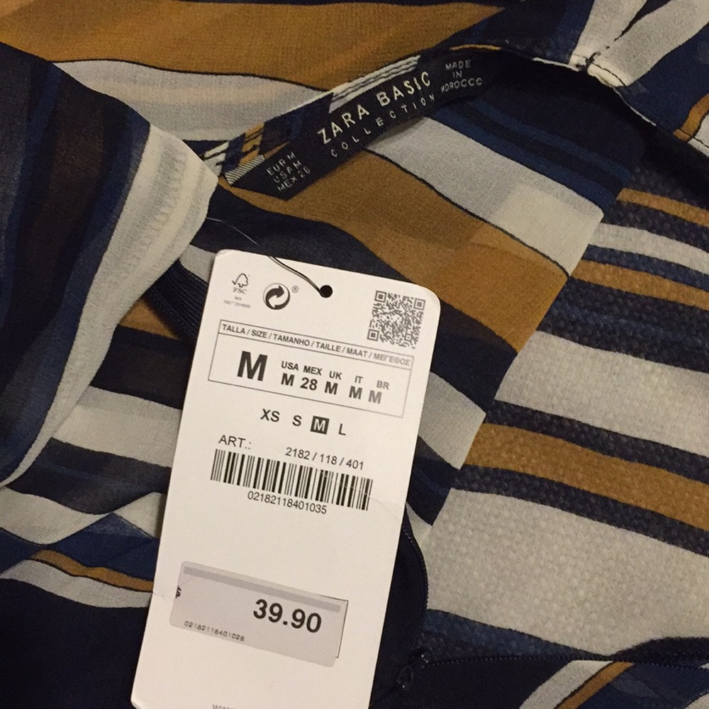 ZARA basic bias striped blouse - Picture 5 of 5